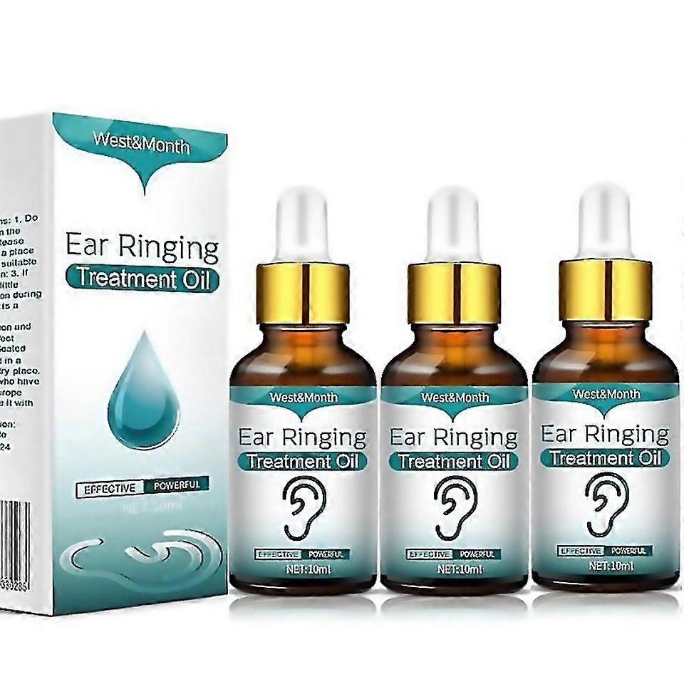 For 3pcs 10ml Ear Ringing Relieving Ear Drops Hard Hearing Ear Noise Release Ear