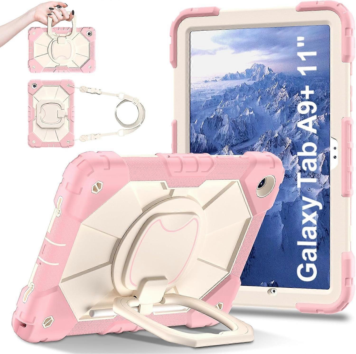 Case for compatible with Samsung Galaxy Tab A9 Plus/A9+ 11 Inch Model (SM-X210/X216/X218) with [Shoulder Strap] [Pencil Holder]