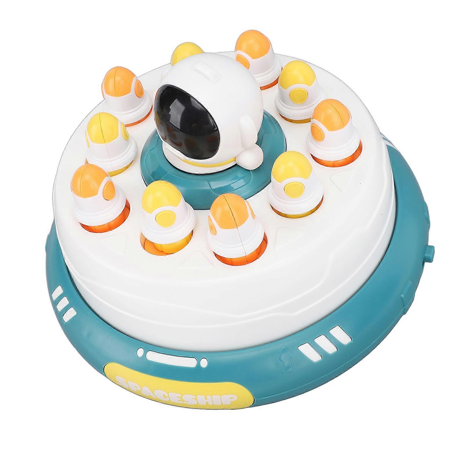 Astronaut Handheld Puzzle Game Toy with 2 Catch Baskets Interactive Battery Powered Rotating Pop Up Board Game Green 