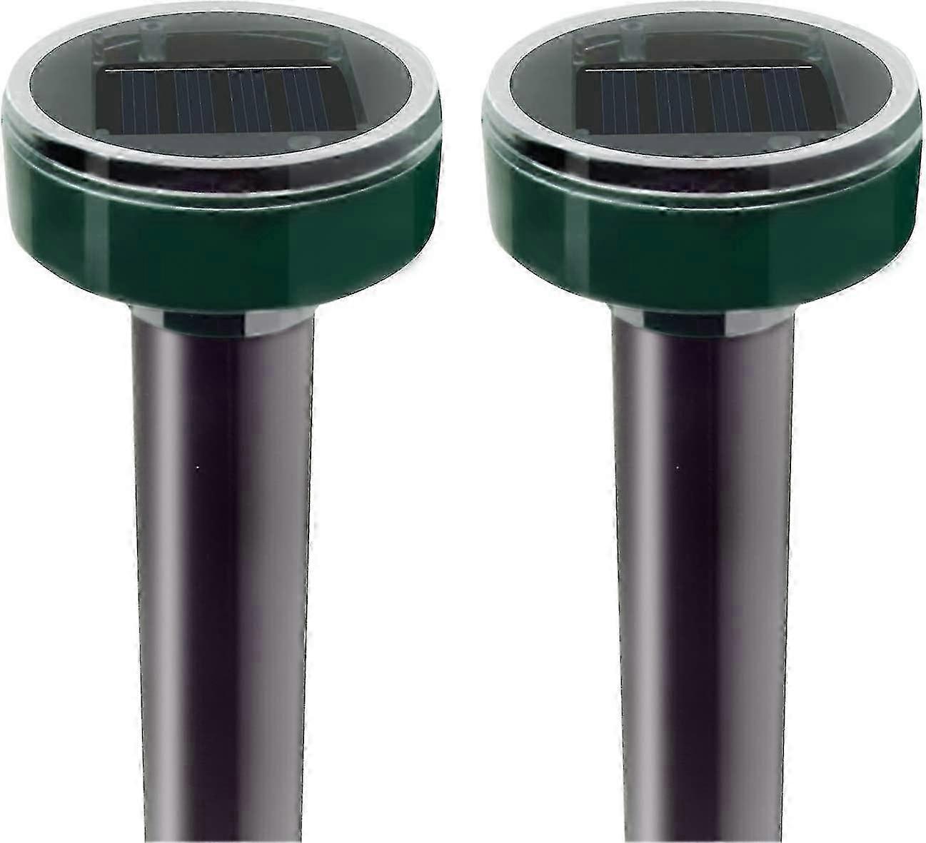 25-26 Mole Repellent Stakes, Gopher Repellent Solar Powered 2 Pack Ultrasonic Rodent Repellent Groundhog Deterrent Vole Chaser Spikes For Ou
