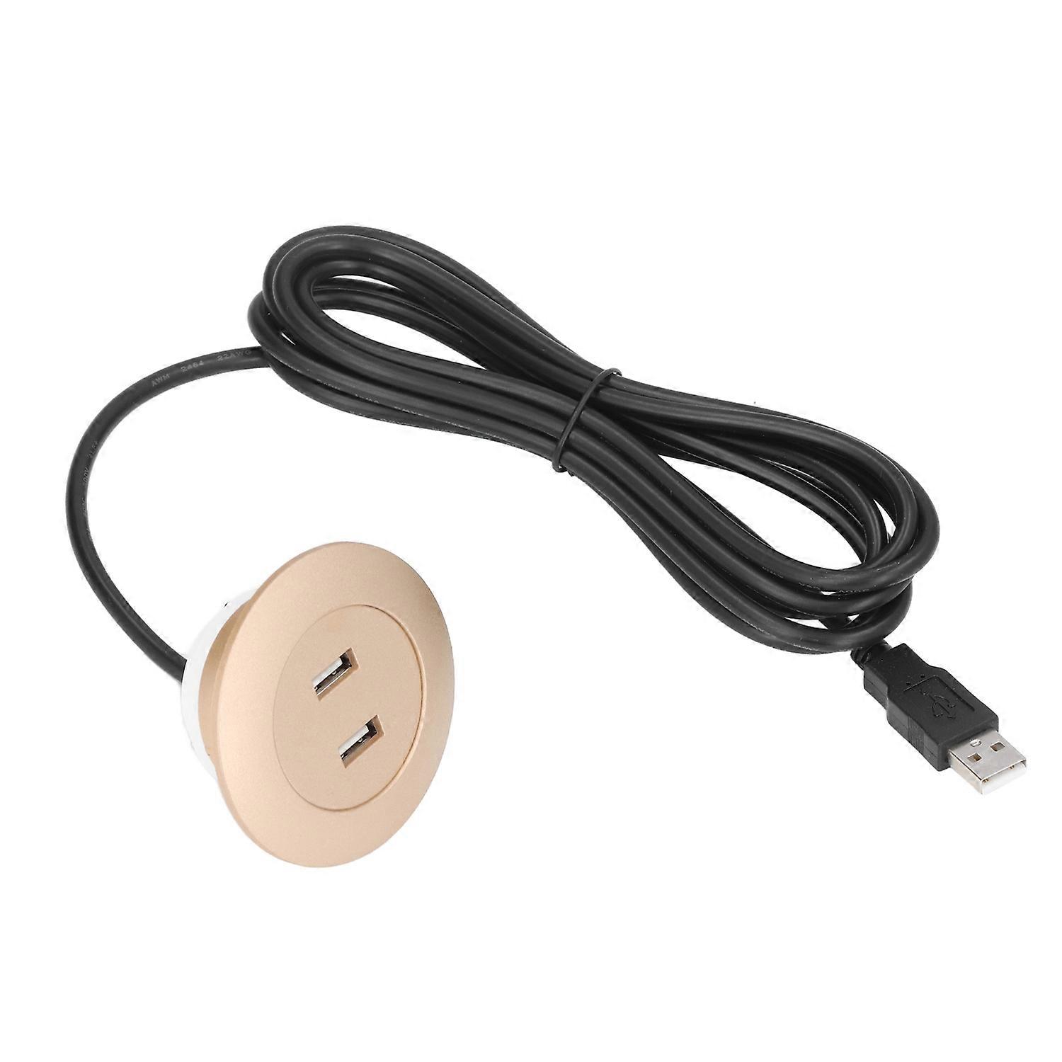 Sofa USB Charging Socket Flush Mount Installation Dual USB Charging Ports Socket for Home UseGold