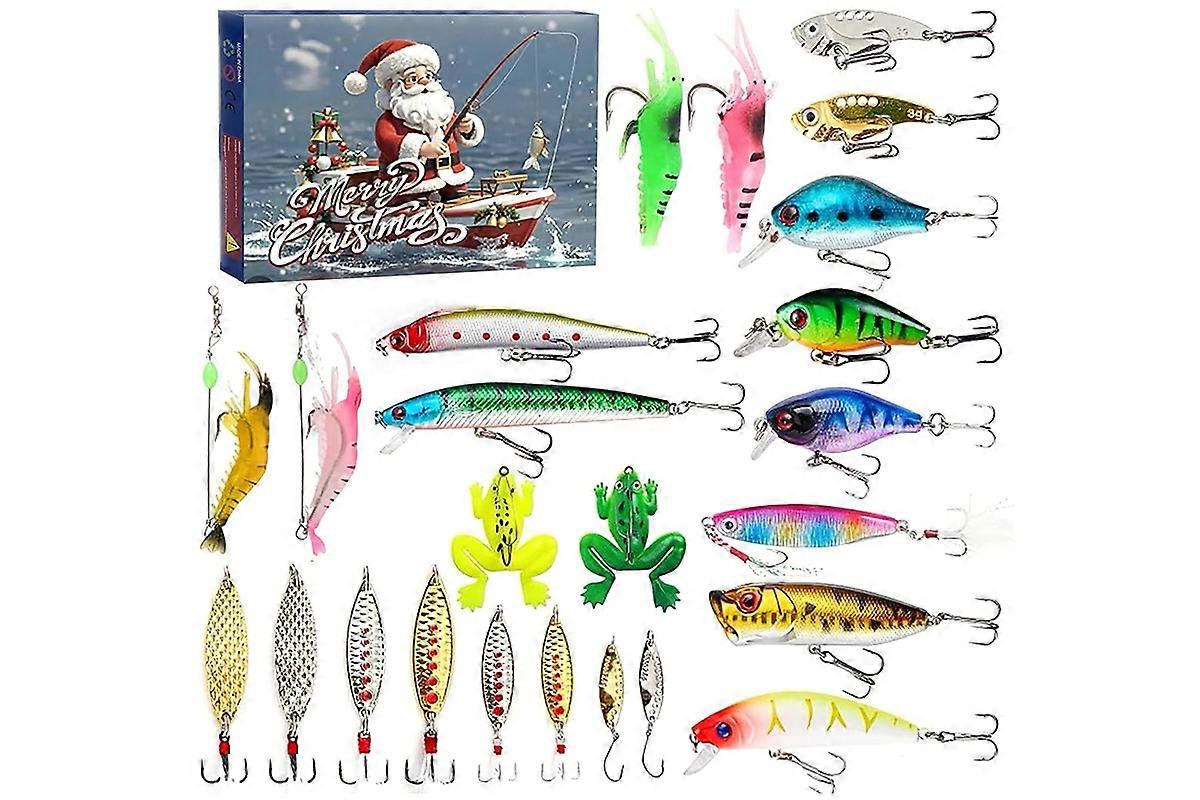 Fishing Lure Advent Calendar Christmas Countdown 24 Days Fishing
