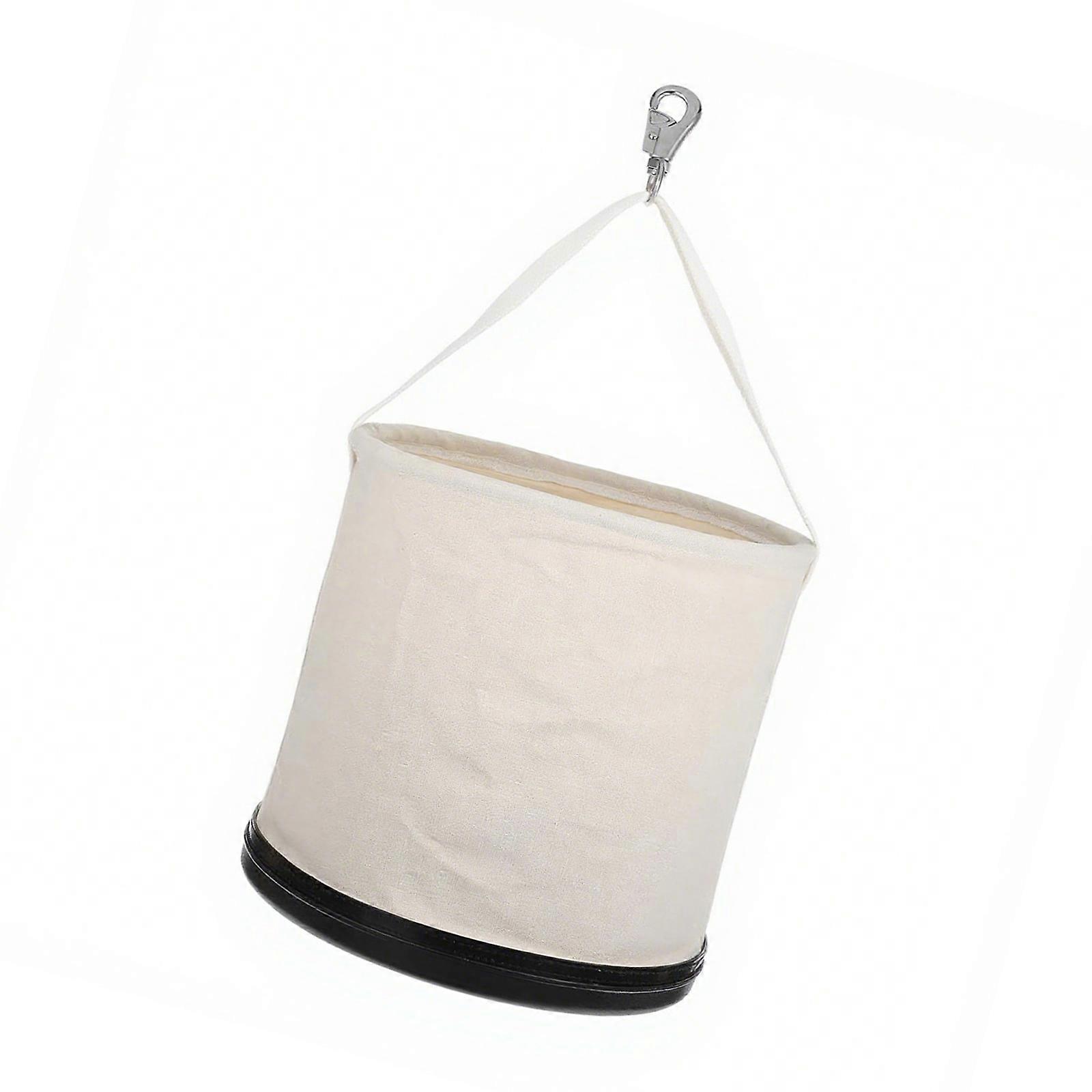 Tool Carriers Bag Thickened Bottom Structure Spacious Interior Canvas Utility Bucket Organizers Job Site Ready  White