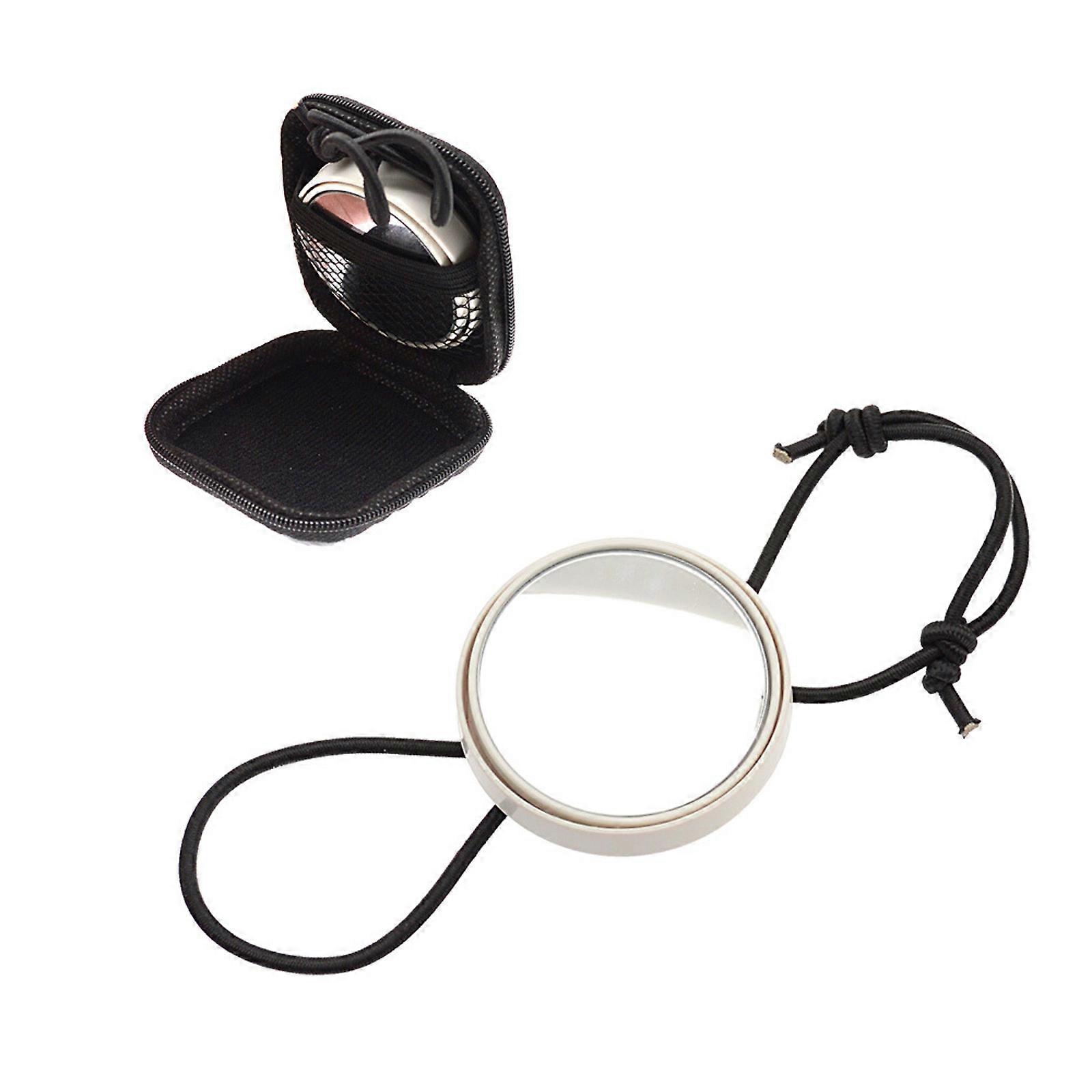 Round Dive Observe Mirror Diving Equipment Adjustable Scubas Diving Rearview Mirror with Elastic Rope for Snorkeling  White
