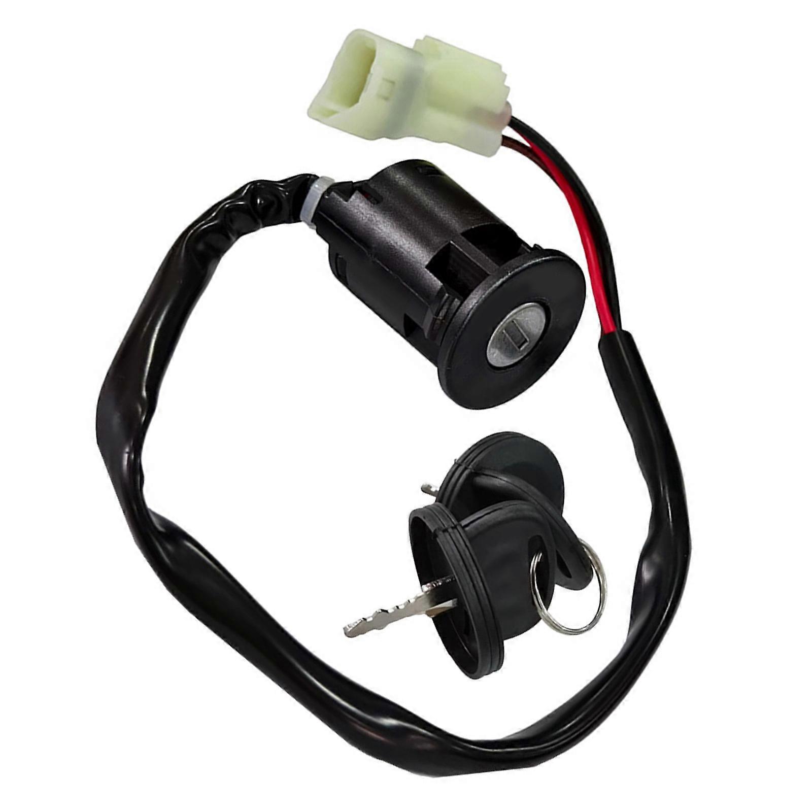 Motorcycle Ignition Key Lock Replacement Unit Features Reinforced Wiring Harness And Multiple Bike Model Adaptability Multicolor