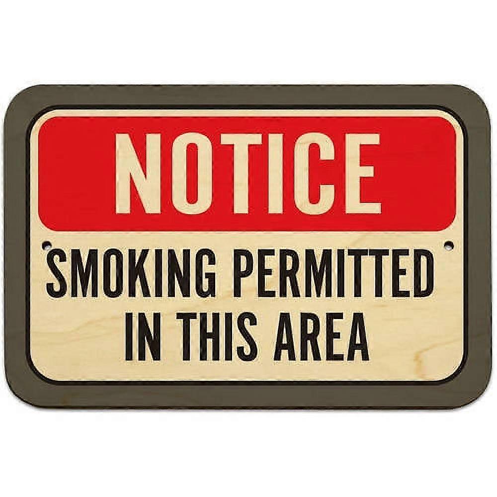 Aviso de que se permite fumar en esta área