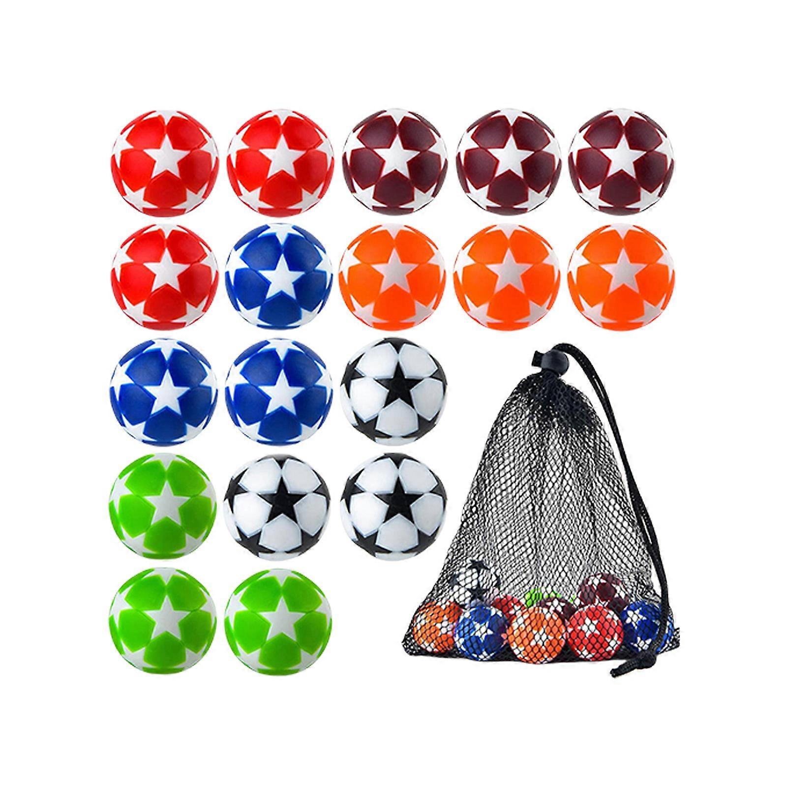 18Pcs Table Soccer Foosballs Replacements Foosballs Table Balls Enduring Tabletop Game Small Football Table Soccer Balls  18PCS 32mm Color3