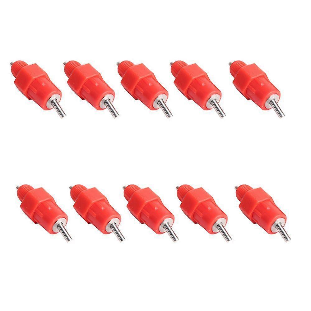 10 Pieces Water Nipple Drinker Screw In Chicken Hen Duck Drinker
