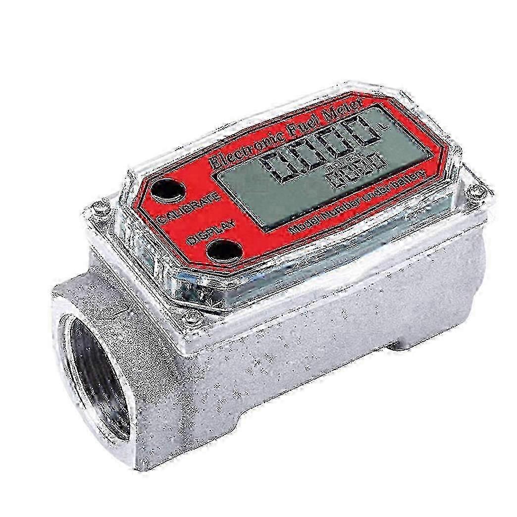 1 Inch Digital Turbine Flowmeter With LCD Display For Fuel Measurement NPT Counter