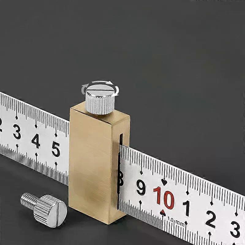 New Metal Carpenter Carpentry Square Woodworking Tools Carpentry Steel Ruler Positioning Limit Block Measuring Marking Gauge