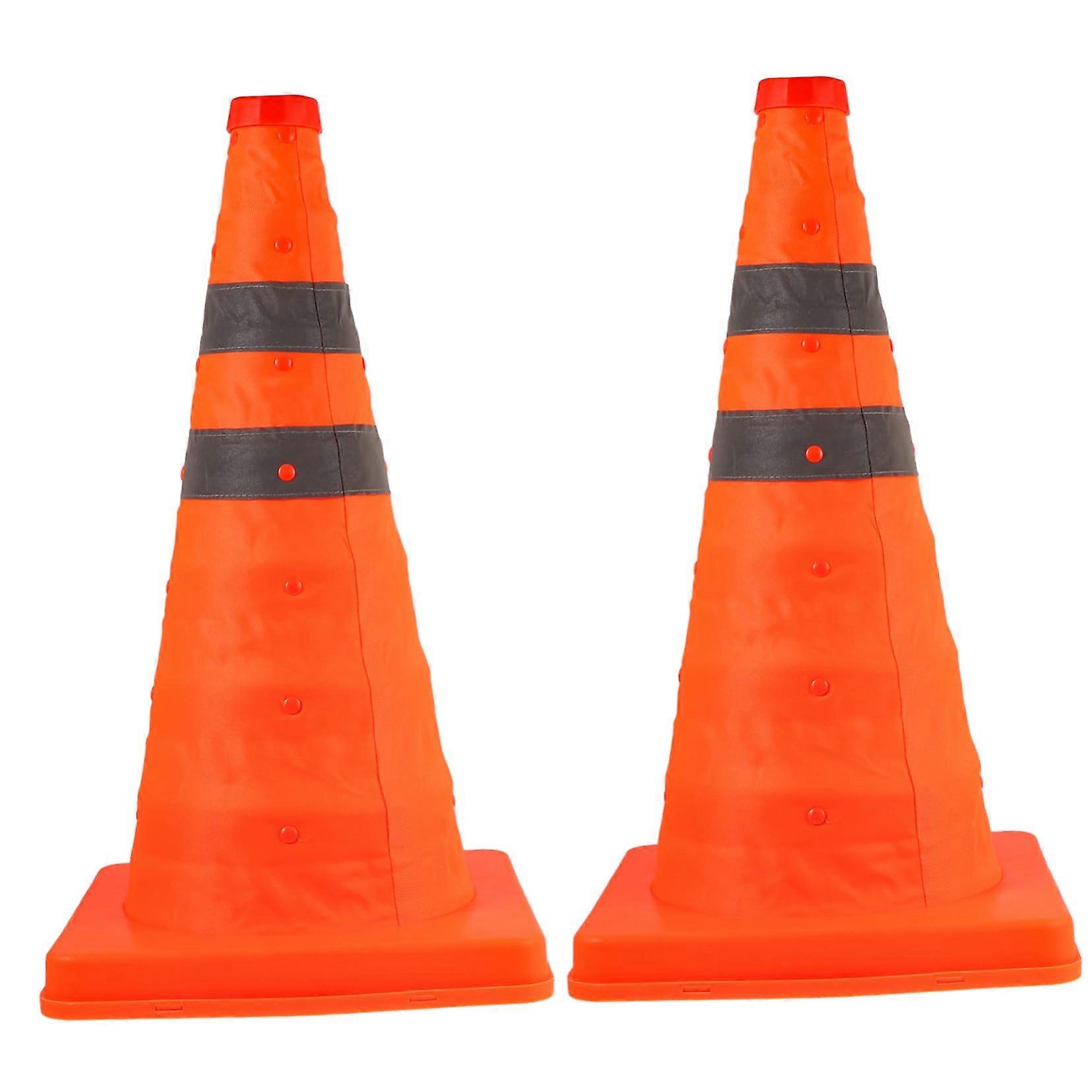 Lightweight Reflective Traffic Cone Signs 2Pack PopUp Cones for Soccer Training and Basketball Courts Portable