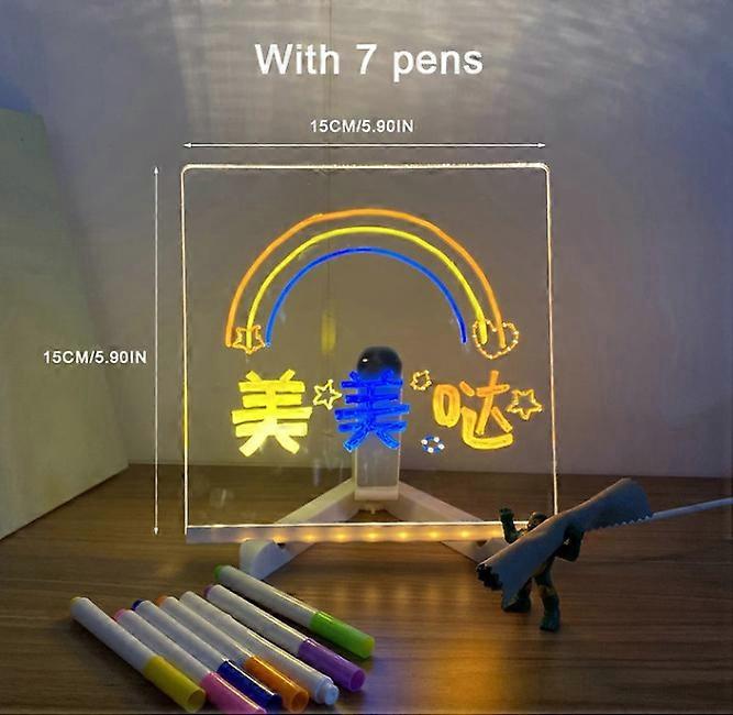 LED Note Board with Colors Acrylic Drawing Board Handwriting Luminous
