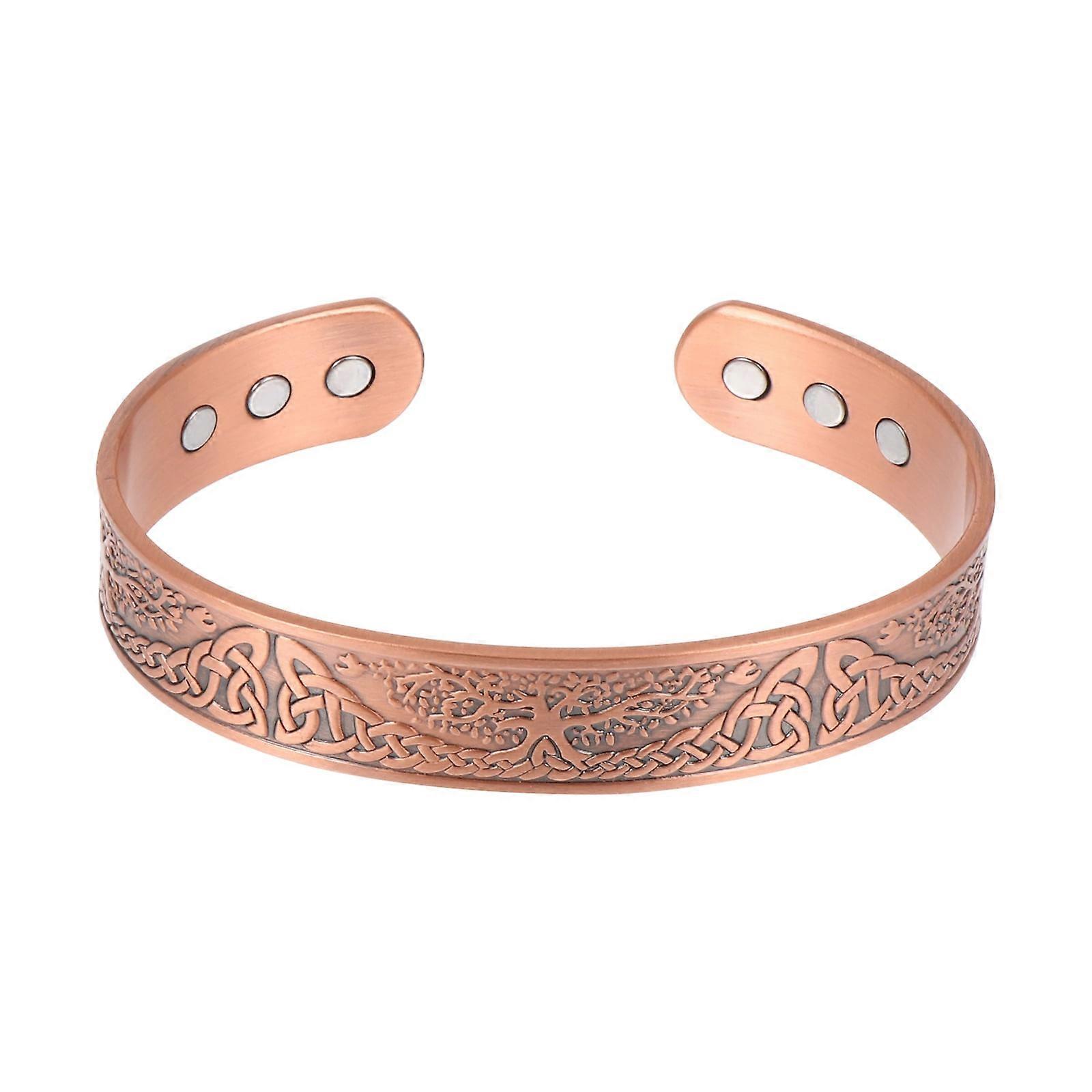 Eease 1PC Pure Copper Magnet Bracelet Vintage Bracelet Magnetic Energy Bangle