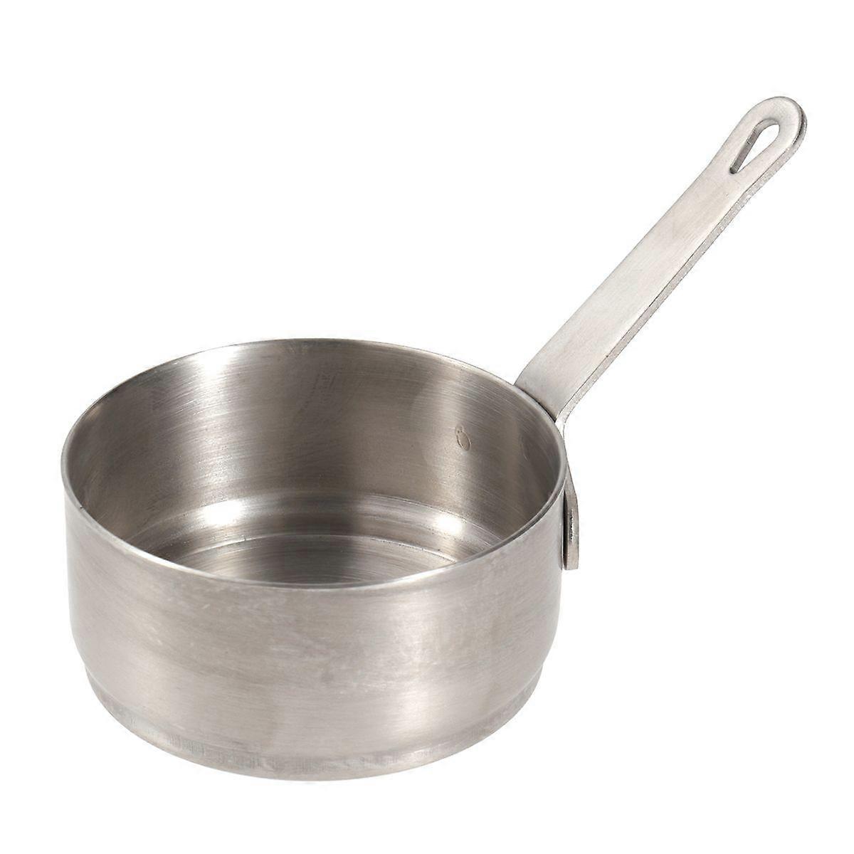 1pc Mini Heating Pot Stainless Steel Soup Pot Milk Butter Sauce Pan with Handle (Size L)