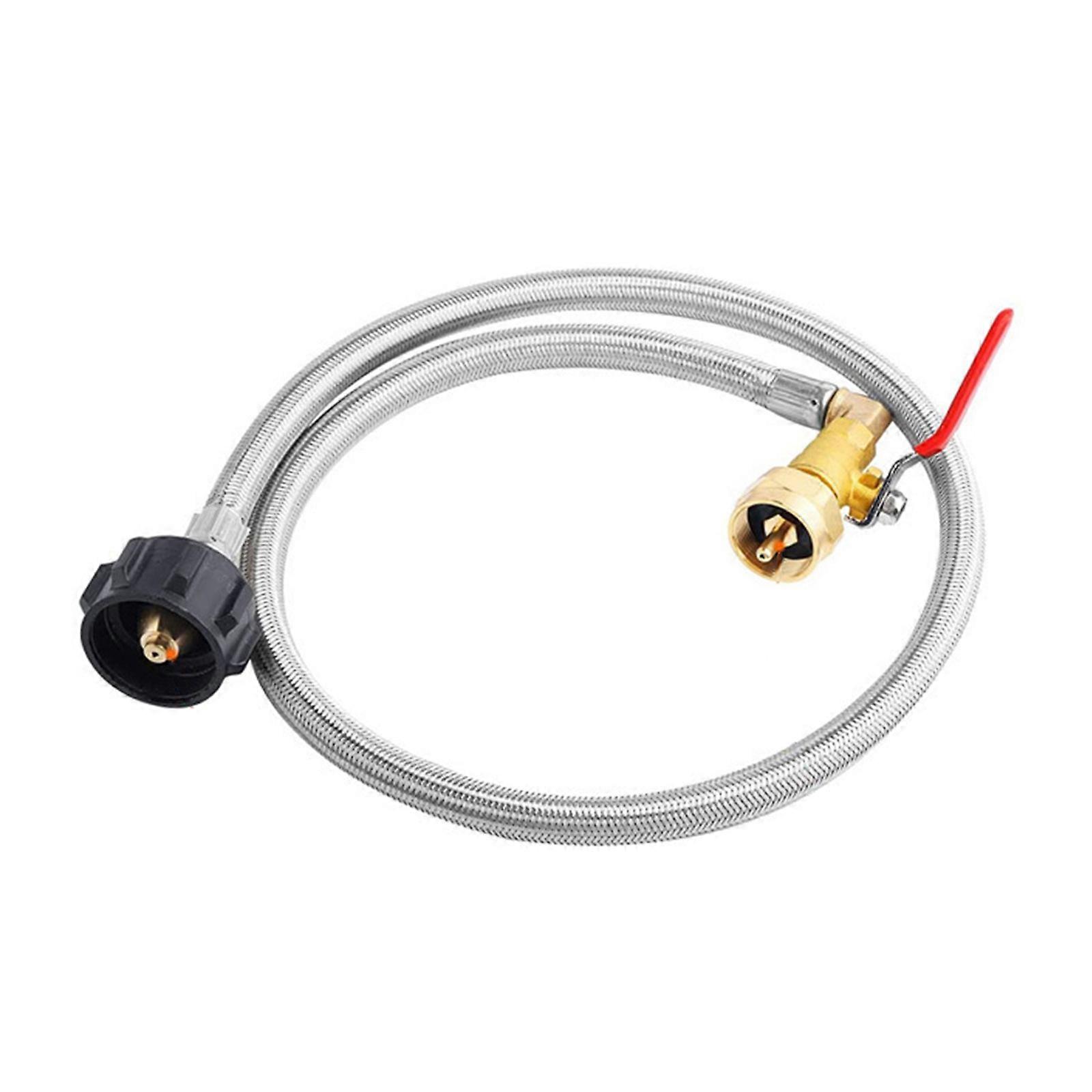 Outdoor Camping Gas Tank Inflation Connection Pipe Extension Line Flat Gas Tank Connection Extension Line Replacement Multicolor