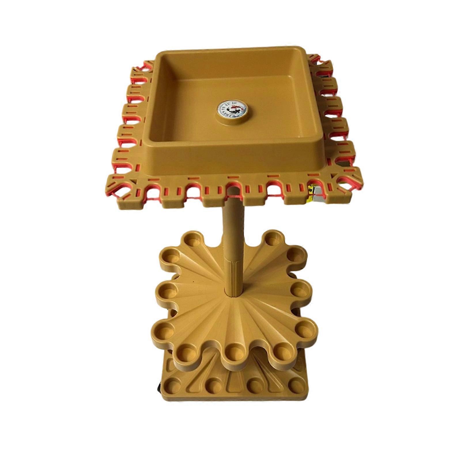 Adjustable Fishing Rod Holders with Movable Base Rotating Poles Floor Stand Holder Rack Storage Organizers Easy to Install  Yellow