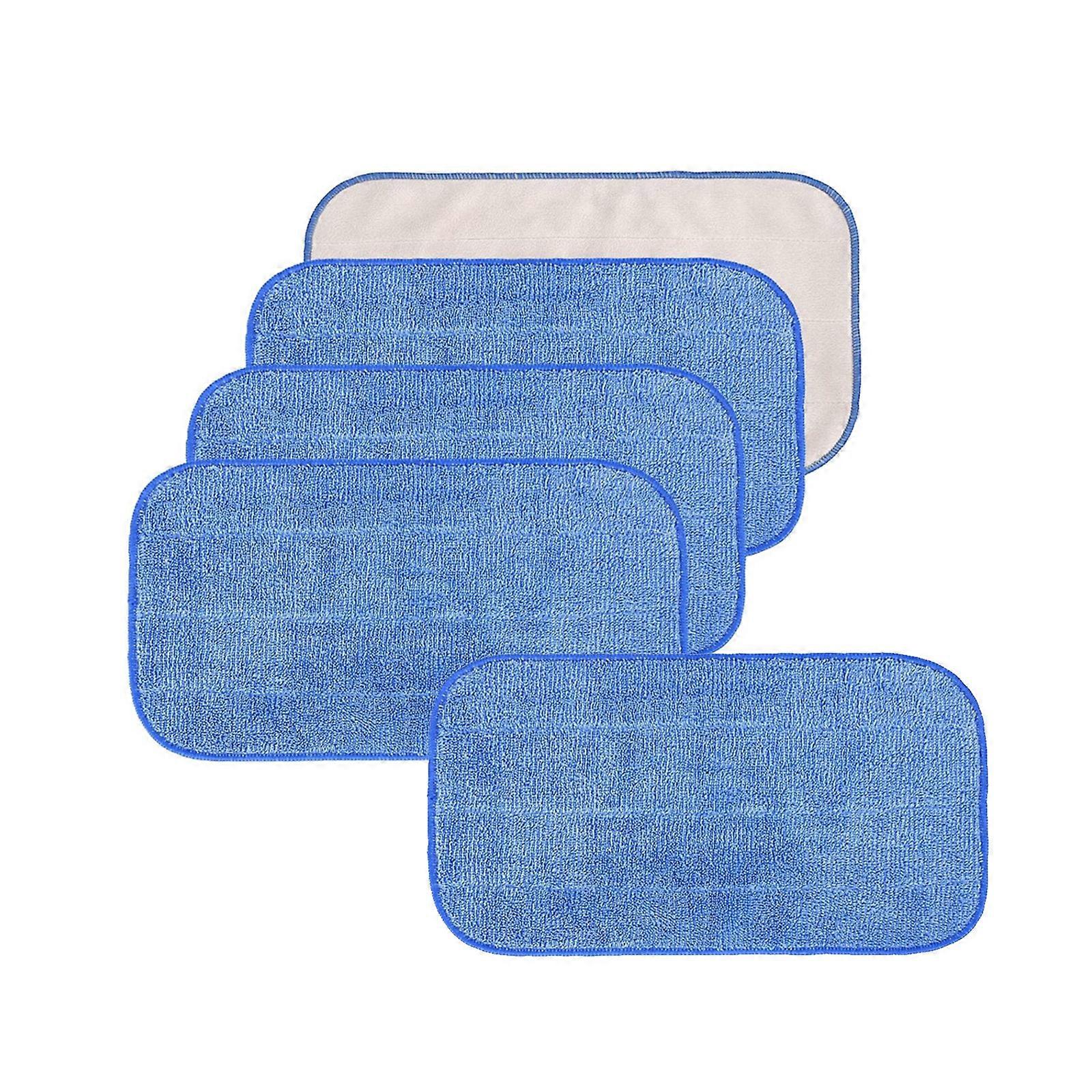 5Pieces Efficient Fiber Cleaning Cloth Efficient Dust Trapping Mop Pad Replacement for MR SIGA Microfibre Mop Refills Multicolor