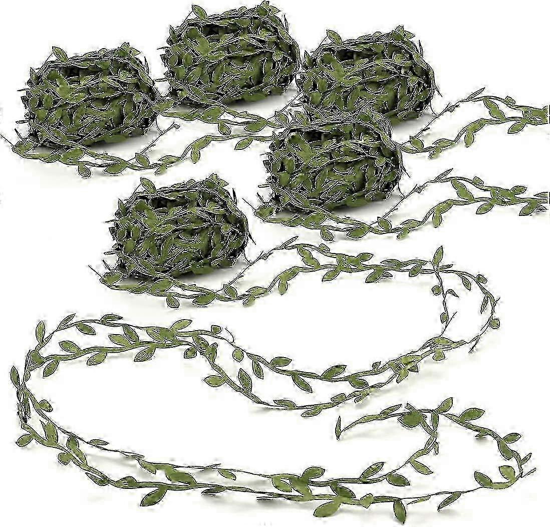 20m DIY artificial rattan leaf trimming ribbon artificial rattan leaf wreath 5 pieces