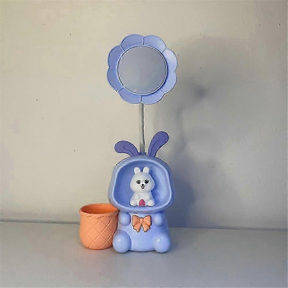 New Cartoon Rabbit Spaceman Table Lamp Pen-holder Pencil-sharpener Reading Table Lamp Student Dormitory Charging Night Light