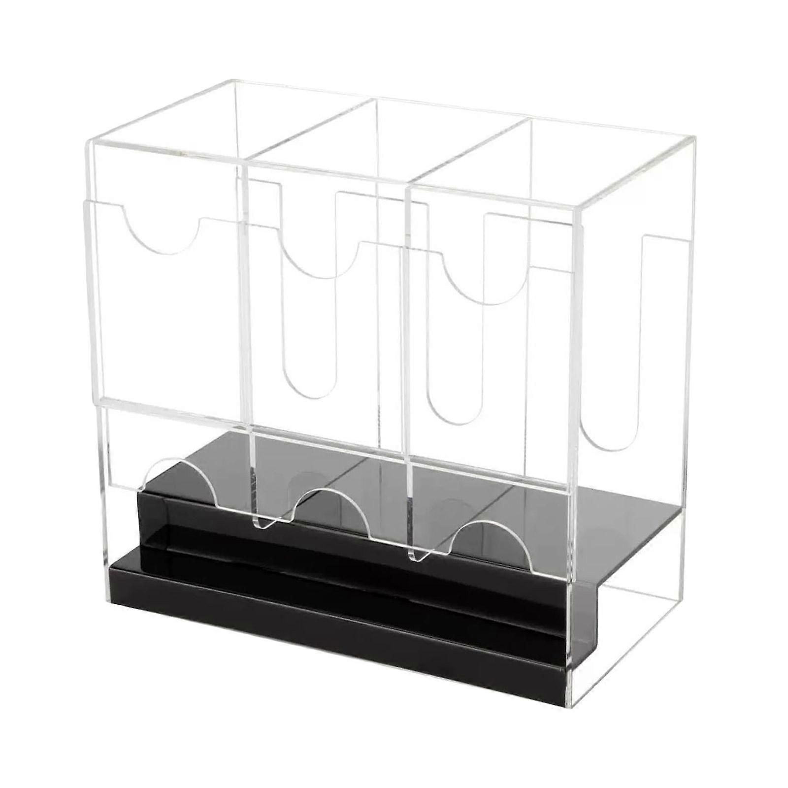 Portable Clear Acrylic Card Case Delicate Modern Design Sturdy Acrylic Trading Card Holders For Travel School Collections Multicolor