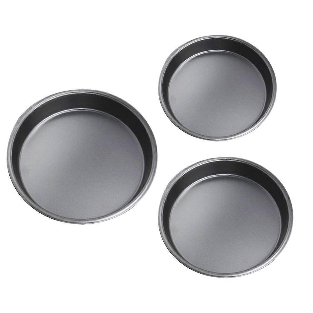 3pcs Bakeware Pizza Tray Round Non-stick Pizza Cake Baking Pan Baking Tools