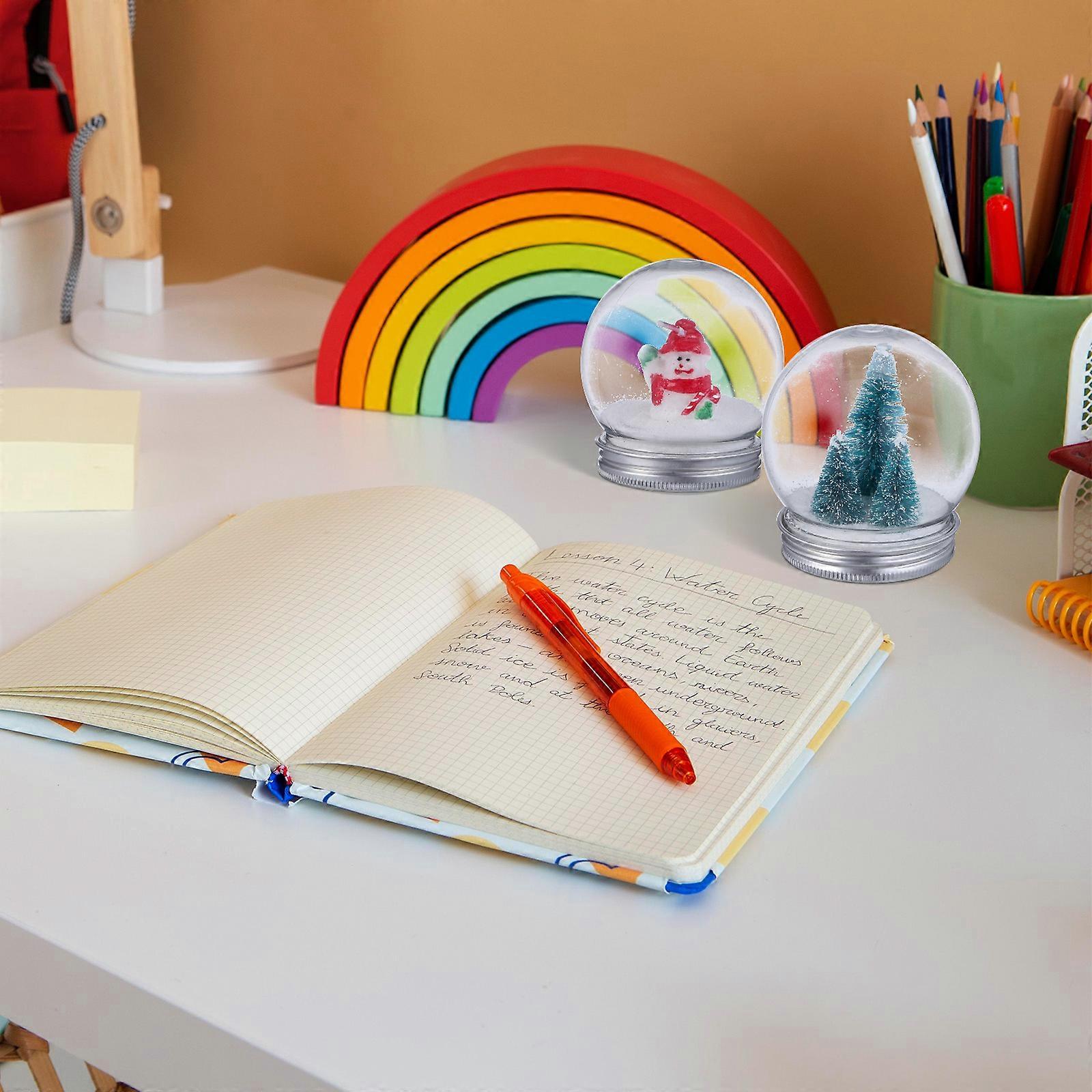 Snow Globe Plastic Diy Kits For Non-Formal Occasions Pet Material 2.8×2.4×2.4in 10Pcs