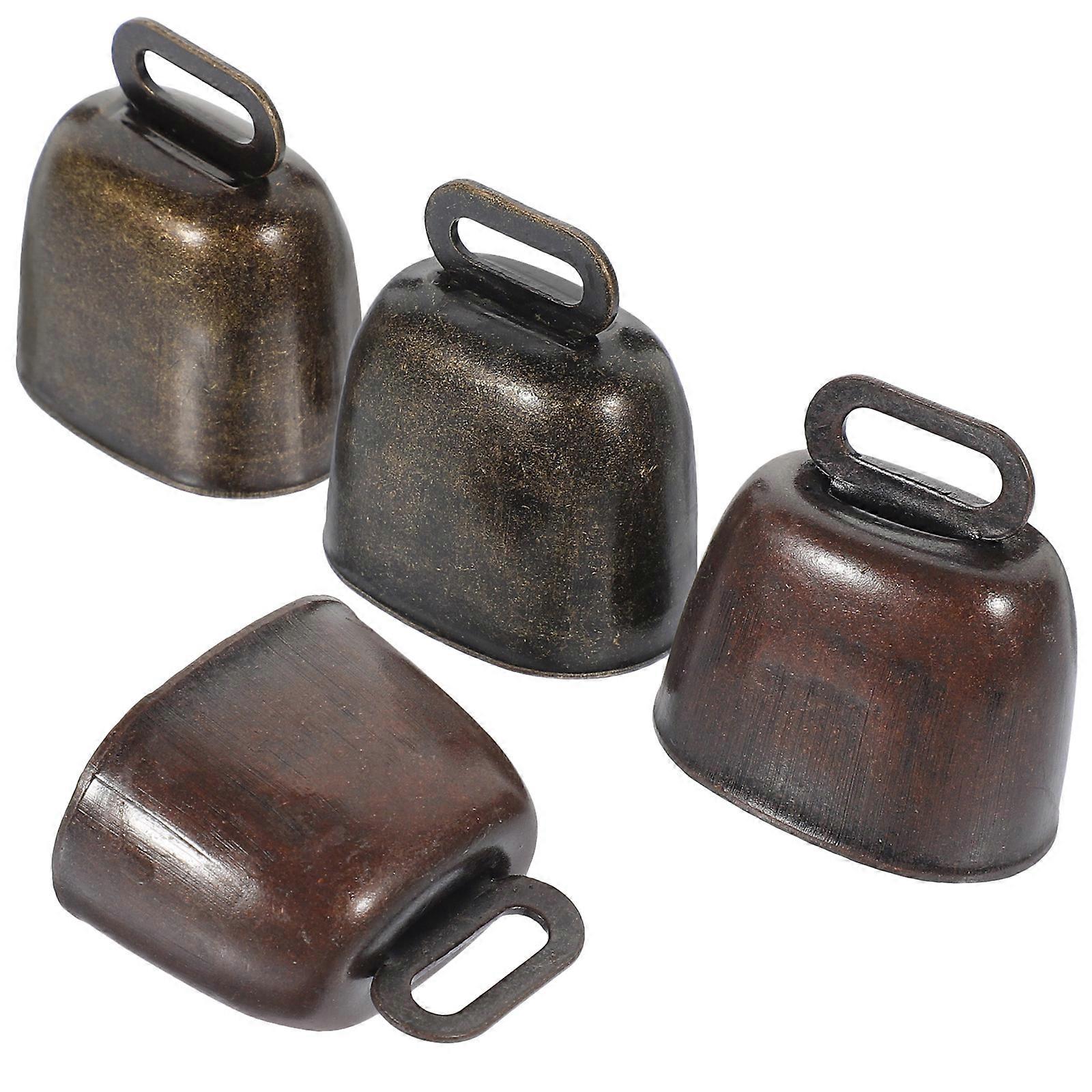 פעמון לחיות מחמד פעמוני פרה קטנים ורועשים לחקלאות 4 יחידות תליון פעמון