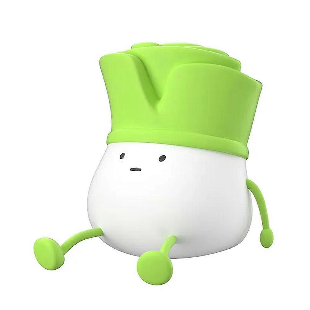 Green Leek Night Light Cute Kneadable Mood Lamp 3 Brightness Levels 8H Battery Timer Function