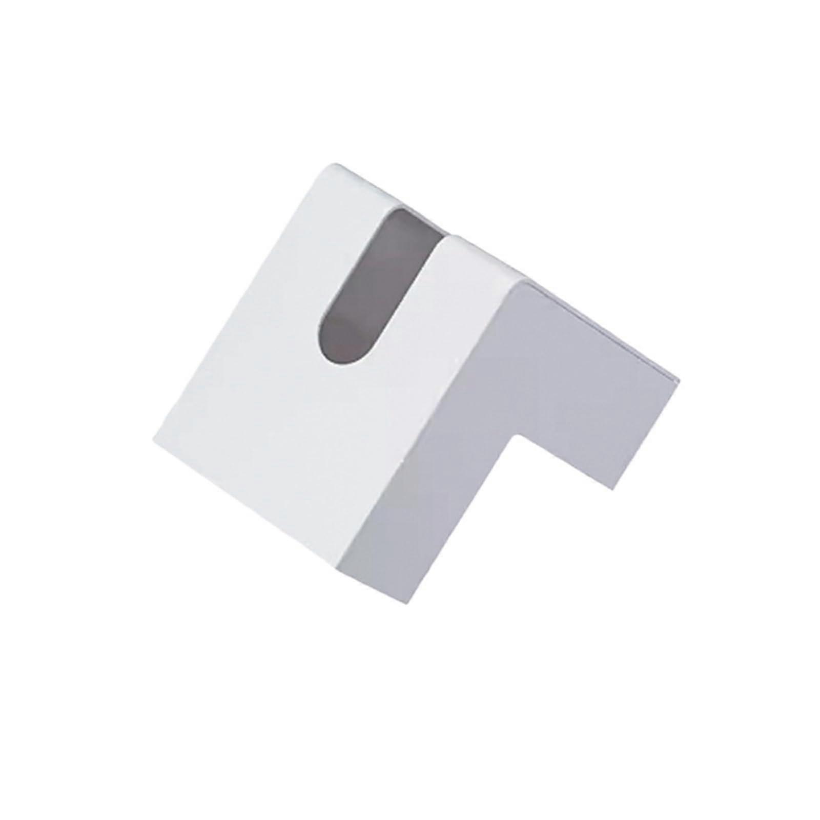 Right Angle Tissue Box Holder White for Home Decor Kitchen Table Desktop Napkin Storage