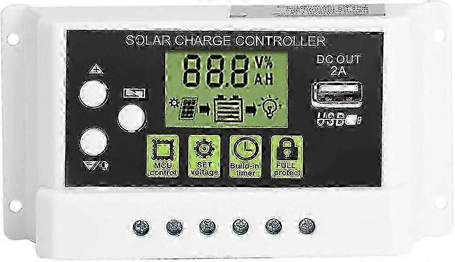 w LCD Display Solar Charge Controller, KYZ-20A with Multi Protections for Efficient Charging of Lithium and Lead-Acid Batteries