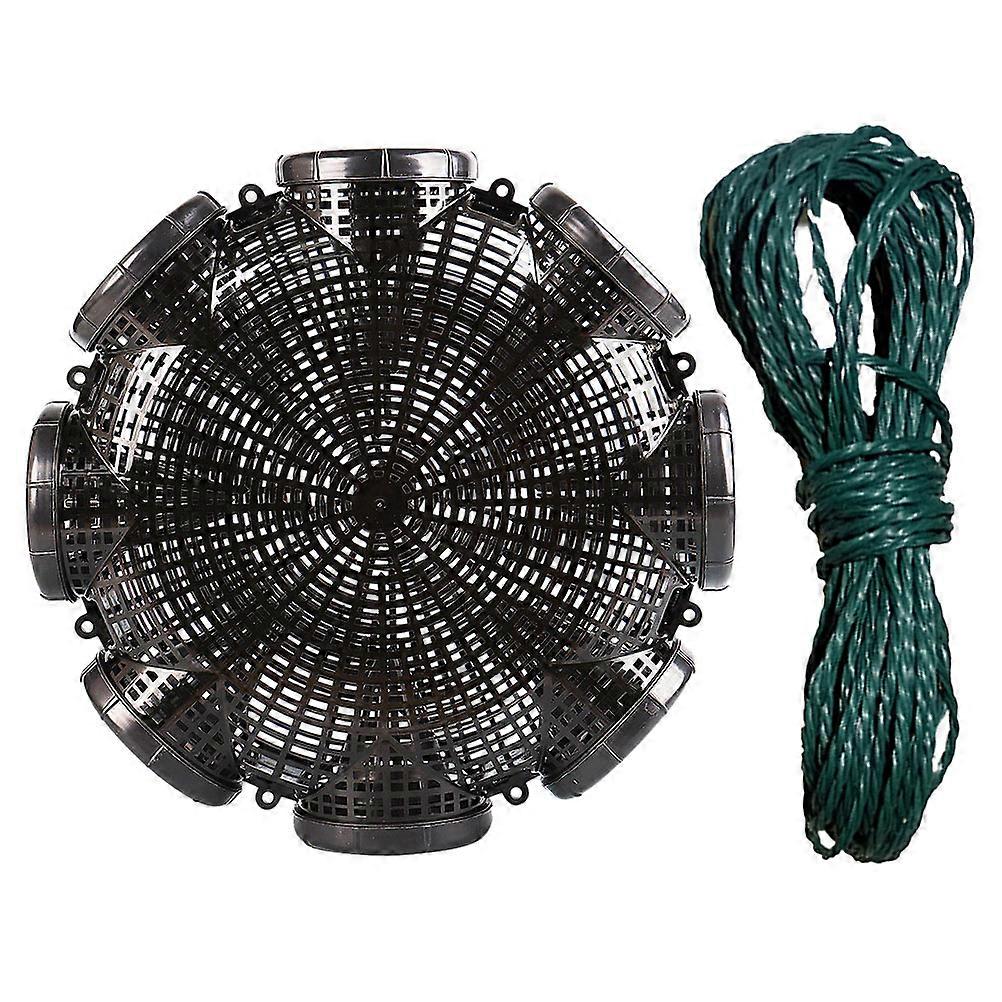 Crawfish Traps Round Plastic Trap for Fish Crawfish Rice Eel Hollow-Out Design 2Pcs