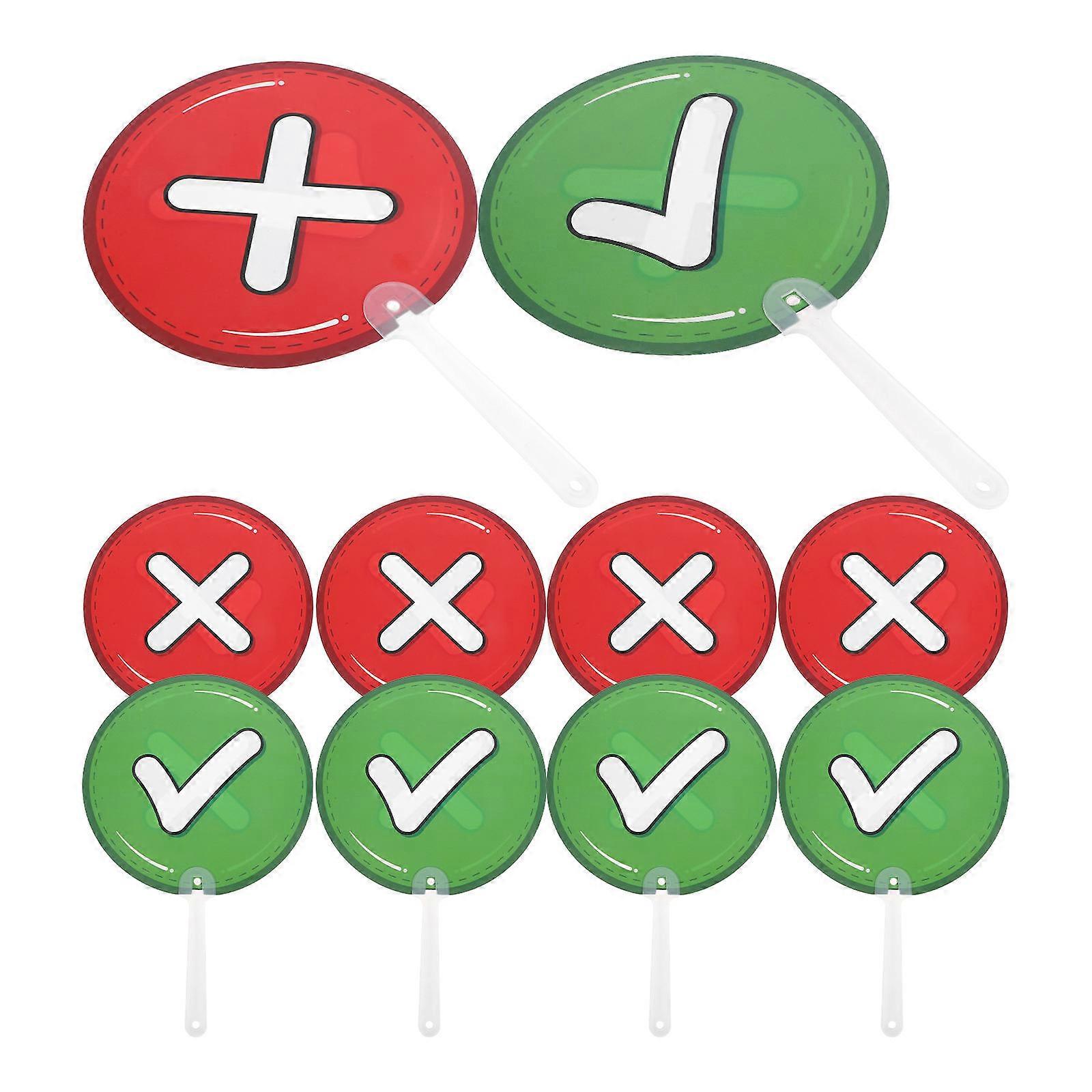 Classroom Participation Sign 10Pcs Handheld Voting Paddle True False For Student Feedback Versatile Teaching Tool