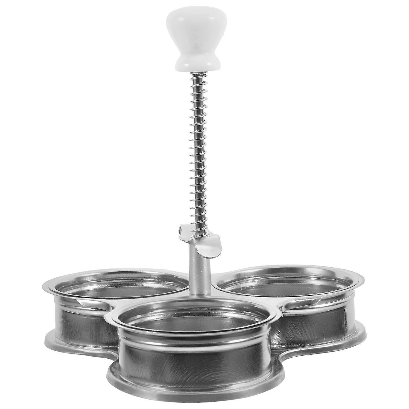 Stainless Steel Egg Cooker for Breakfast Use with 3 Egg Cups Silver