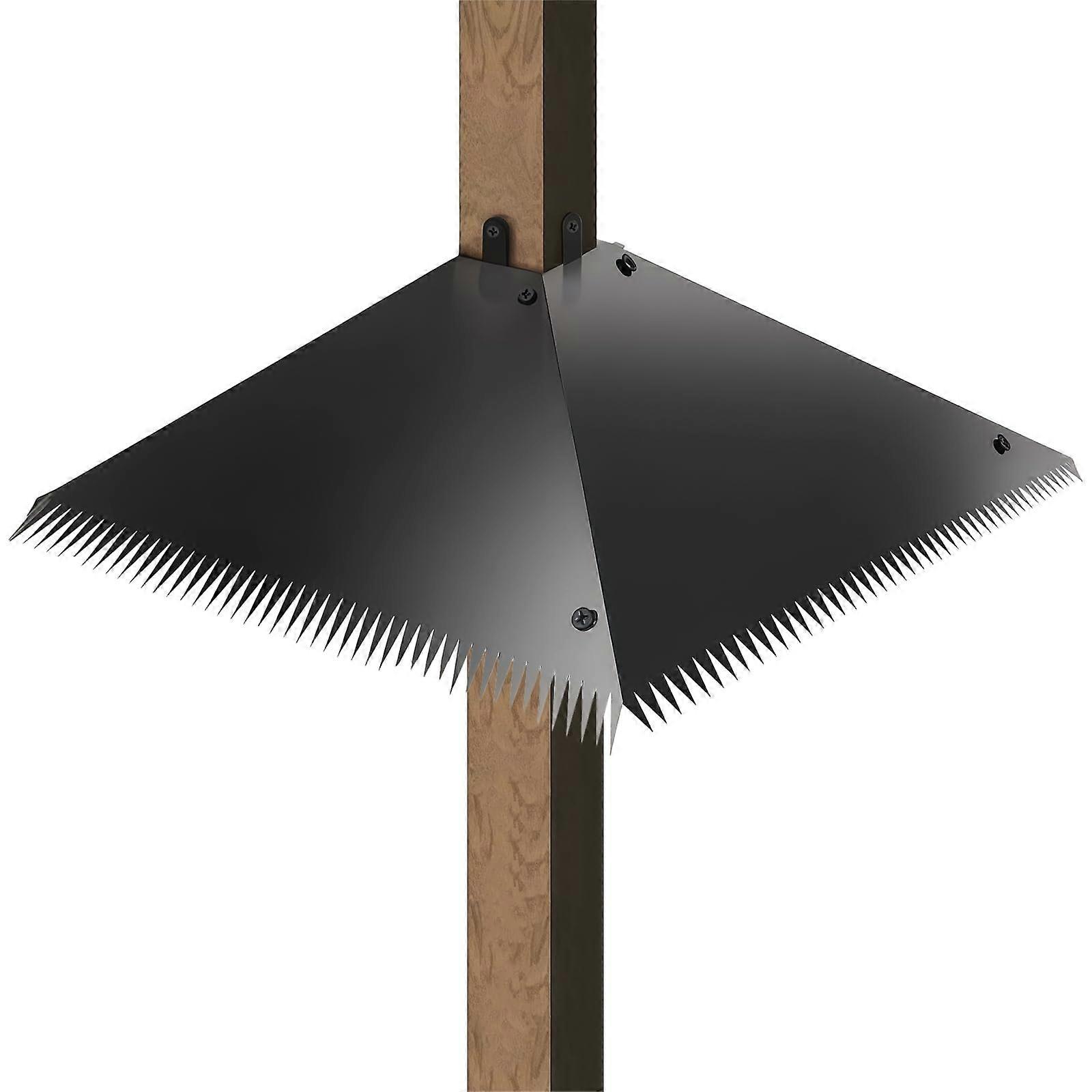 Squirrel Baffle for Bird Feeder Pole, SharpEdge PVC Guard Fits 4x4 Post, Weatherproof Design