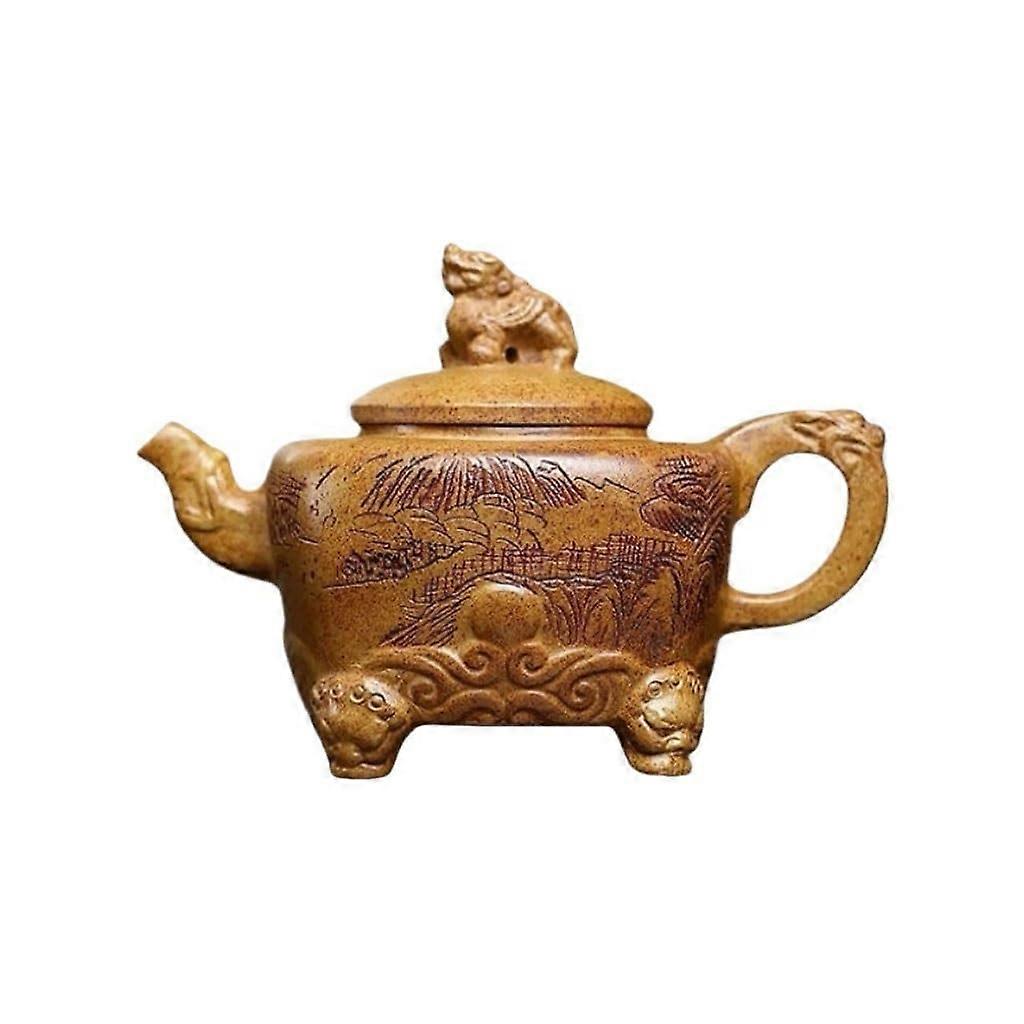 Elegant Retro Square 350ml Teapot with Infuser for Loose Leaf Tea and NonDrip Spout