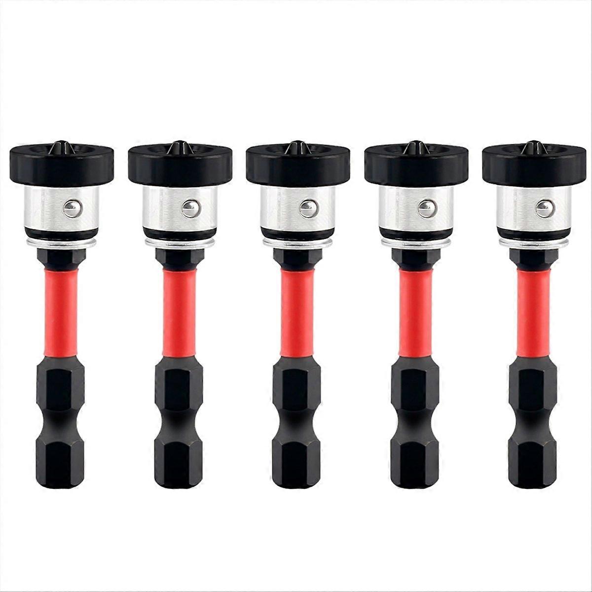 5pcs Positioning Screwdriver Bits Drywall Screw Bits 50mm Magnetic Positioning Screwdriver Bits for Plasterboards