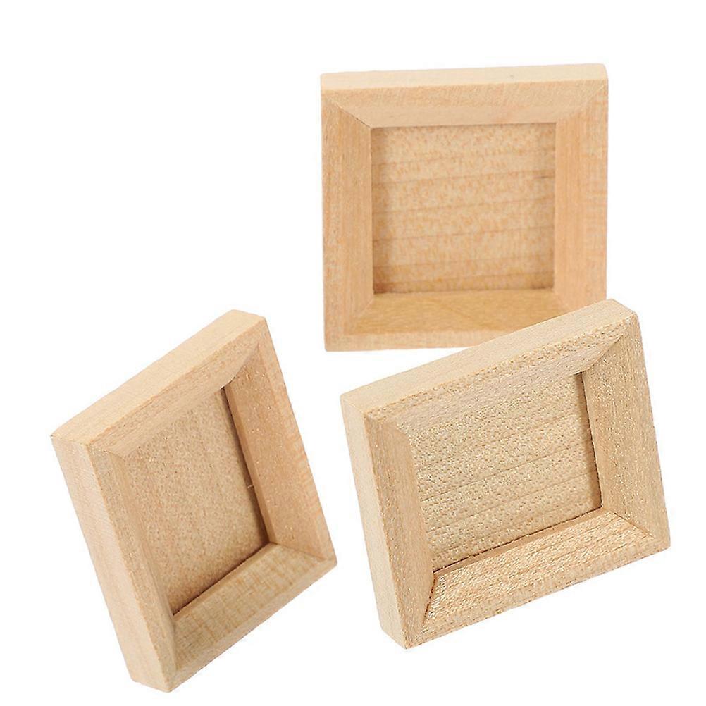 Miniature Picture Frames for Decoration with 3Pcs Mini Wood Frame Set