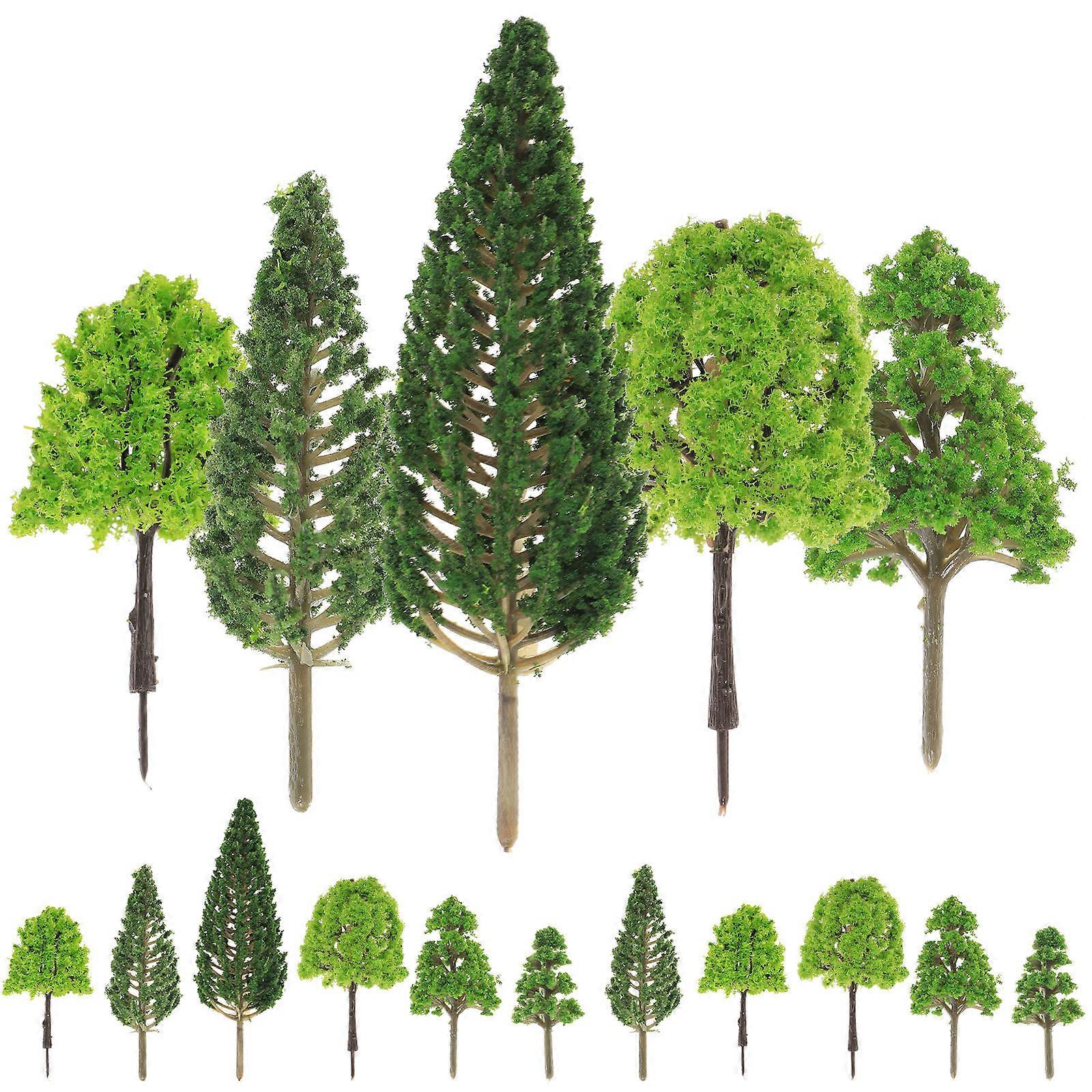 30pcs Miniature Trees for Sand Table DIY Artificial Tree Model with Realistic Design for Creative