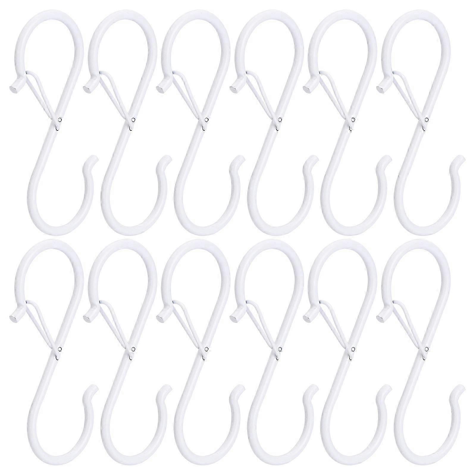 Practical S shaped hooks for clothes and towels set of 12