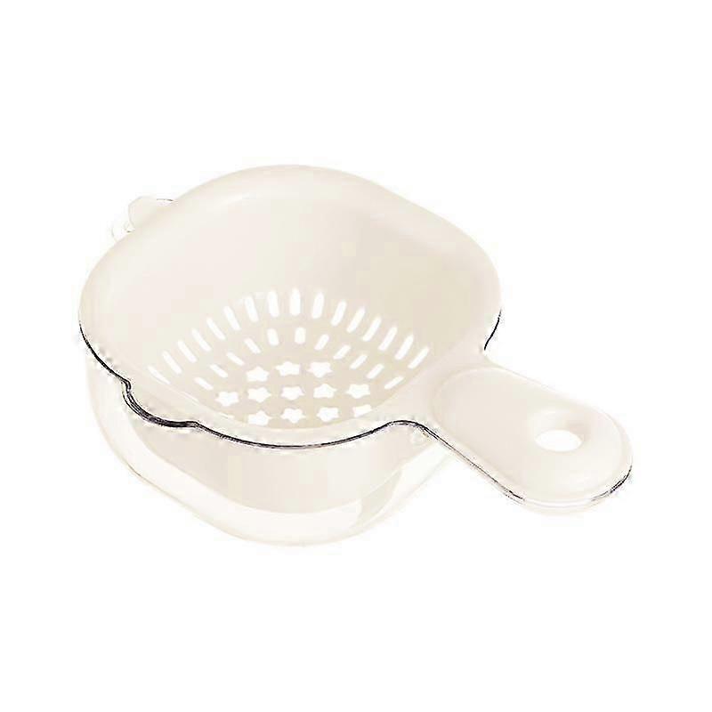 Fruit Strainer Dual-layer Veggie Colander Draining Basket With Handle