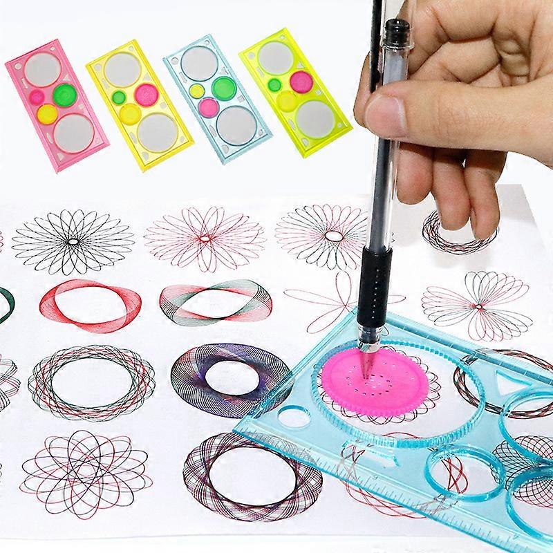 Painting Multi-function Puzzle Spirograph Geometric Ruler Drafting Tools For Students Drawing Toys Children Learning Art Tool