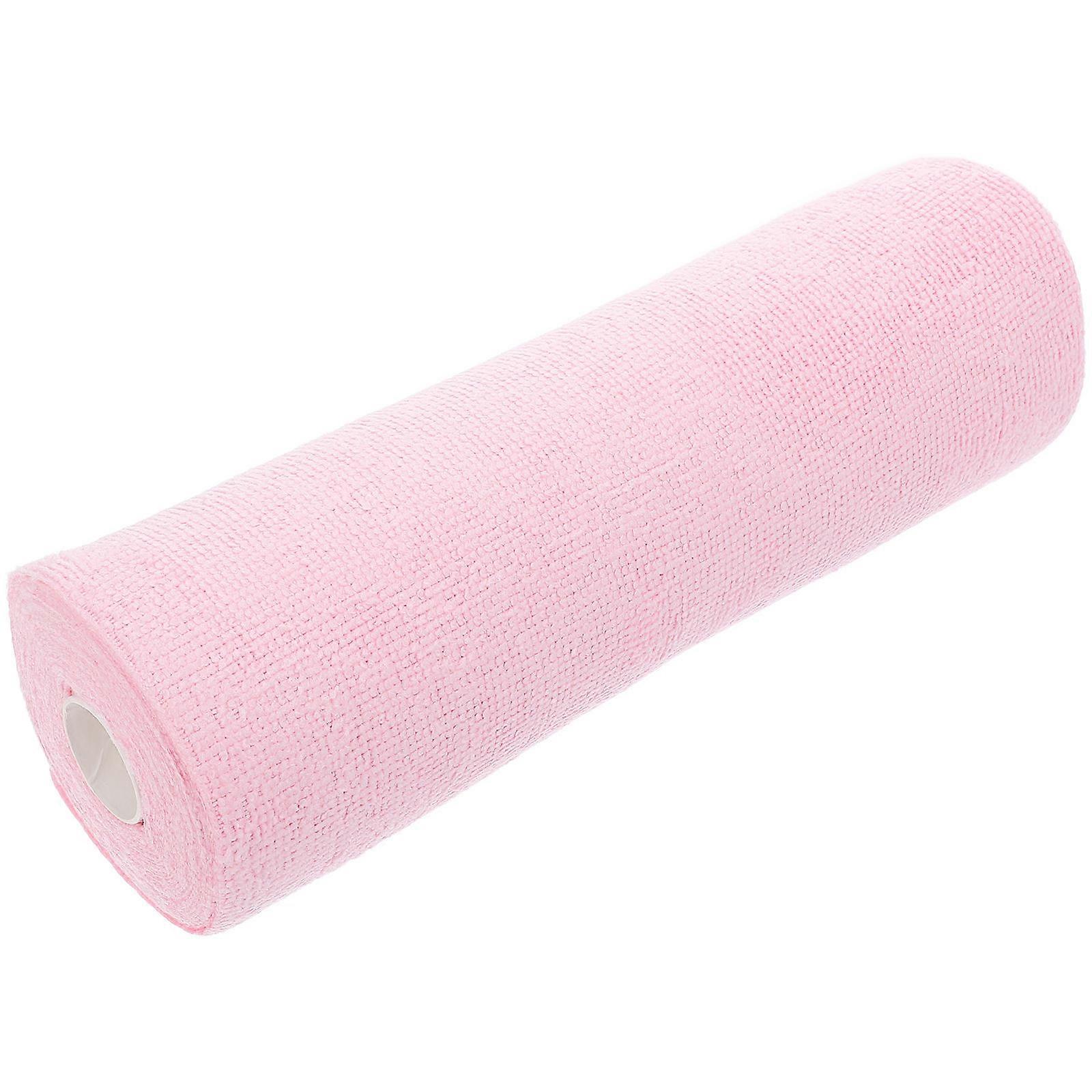 Pink Microfiber Cleaning Cloths for Kitchen Quick Dry Roll 20 Pieces