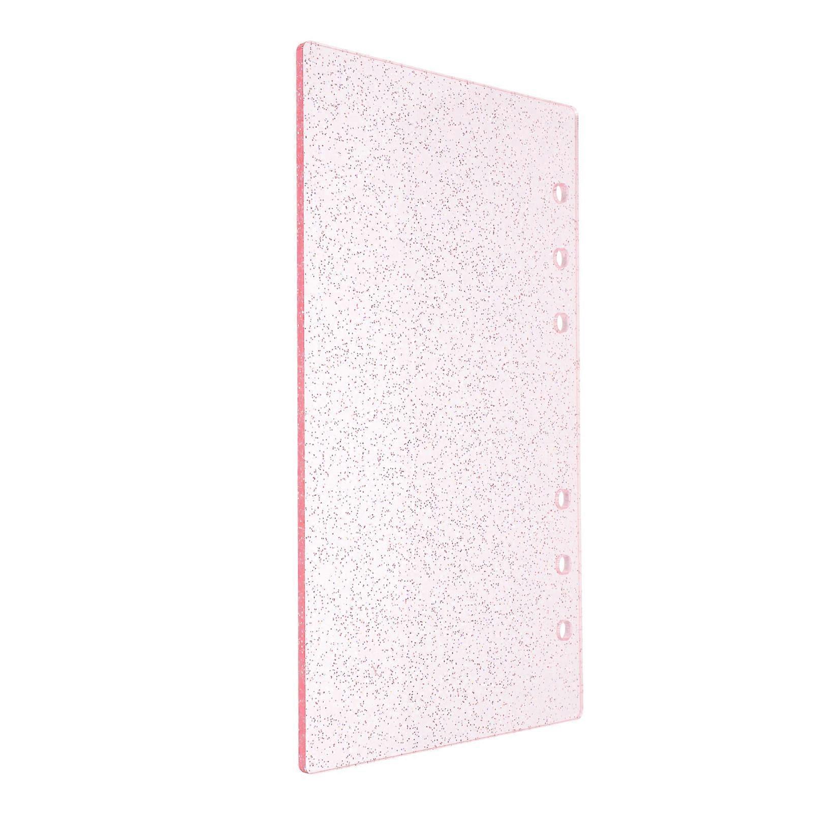 Pink Acrylic Binder Cover for Active 6-Holes Notebook Planner
