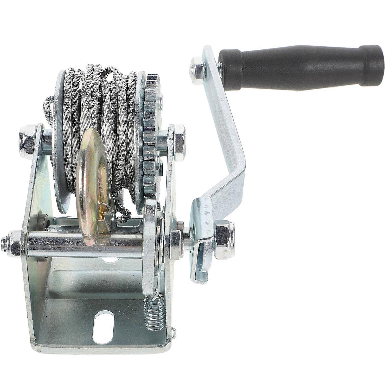 Hand Winch Trailer Winch for Loading with 500Lbs Capacity and Steel Cable