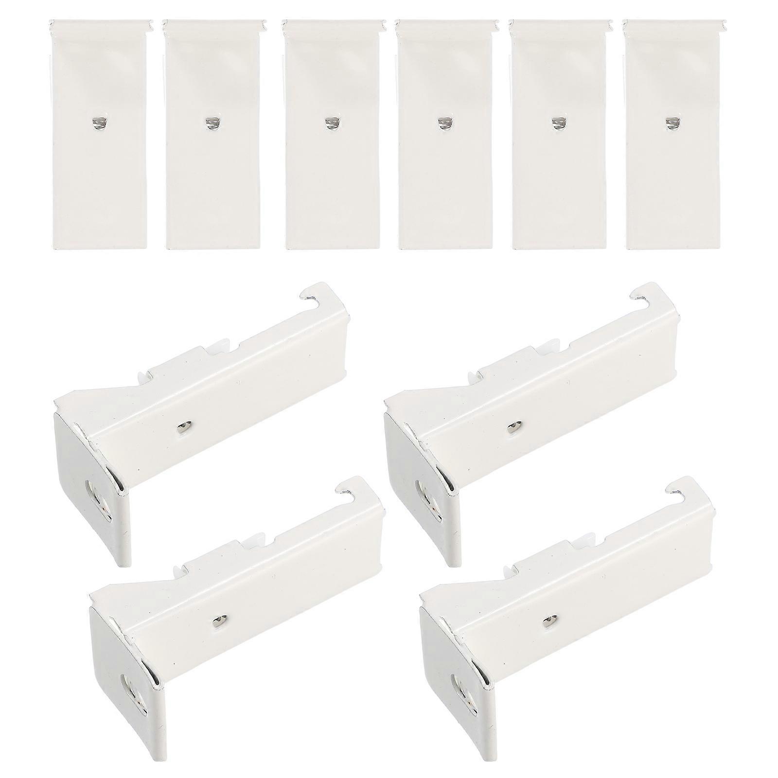 Curtain Track Brackets Iron ABS for Versatile Length Adjustment 12Pcs