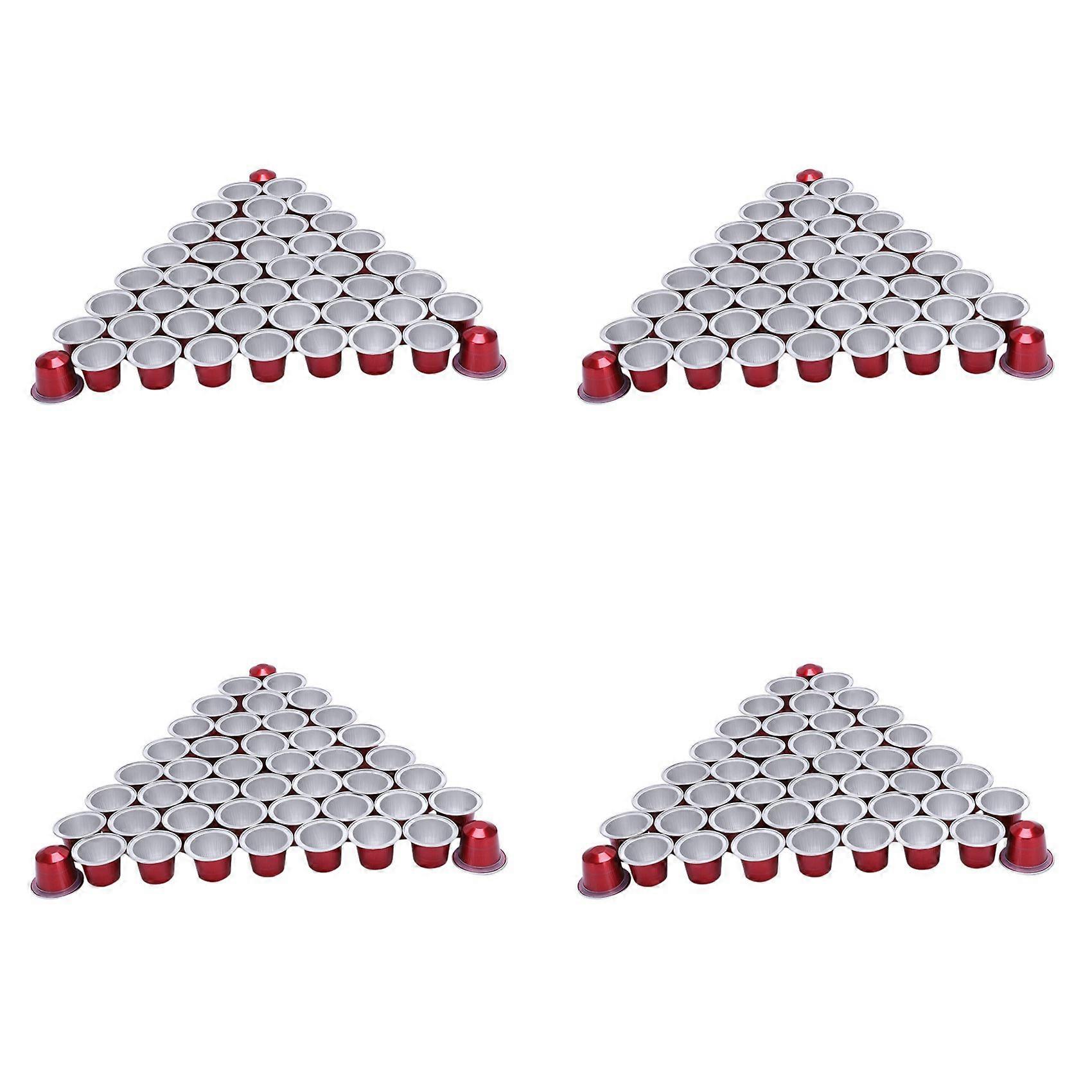 200 Sets Refillable Coffee Capsule Cup Disposable for Nespresso Pod for Nescafe Automatic Coffee Machine