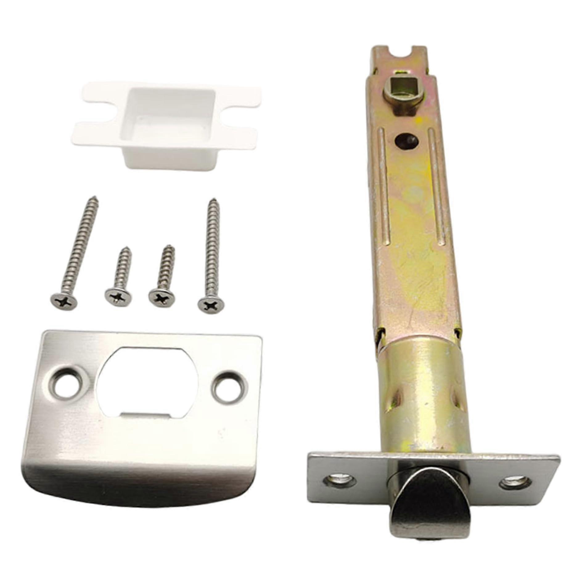 5 Inch Adjustable Deadbolt Latch with Square Interface Door Lock Replacement, Polished Metal Finish