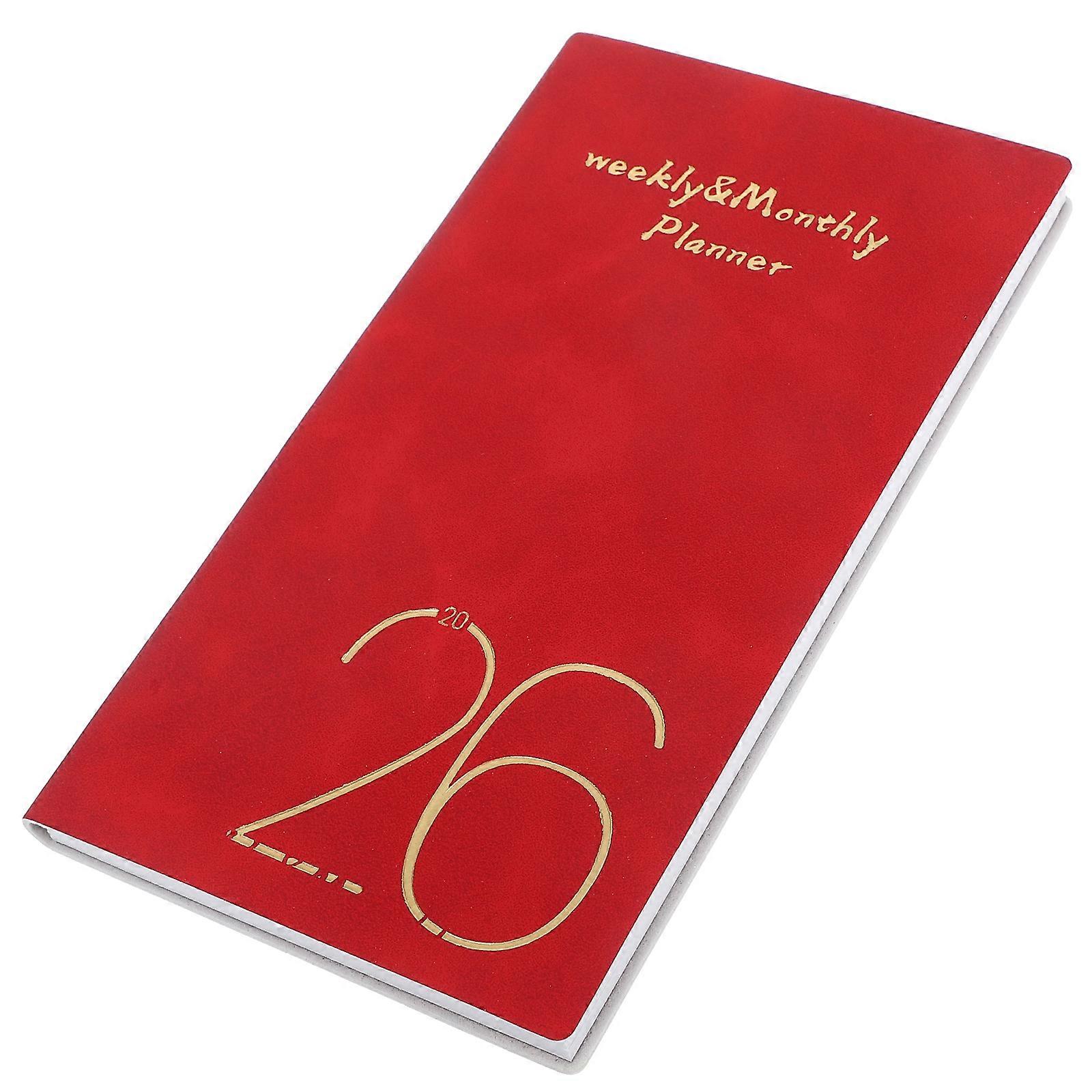 2026 Daily Planner Notebook for Scheduling Pocket Size Red