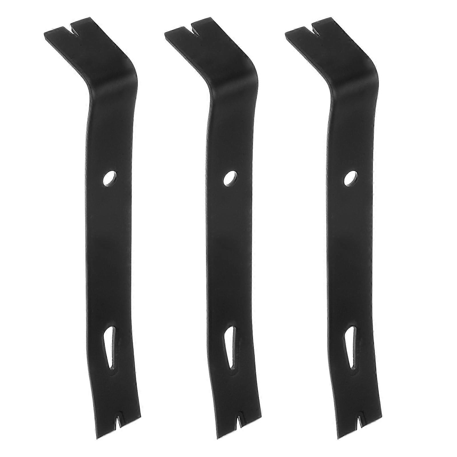 3pcs Mini Pry Bar Set with Curved Nail Puller, 7 Inch Flat Bar, DualEnded Claw, RustResistant