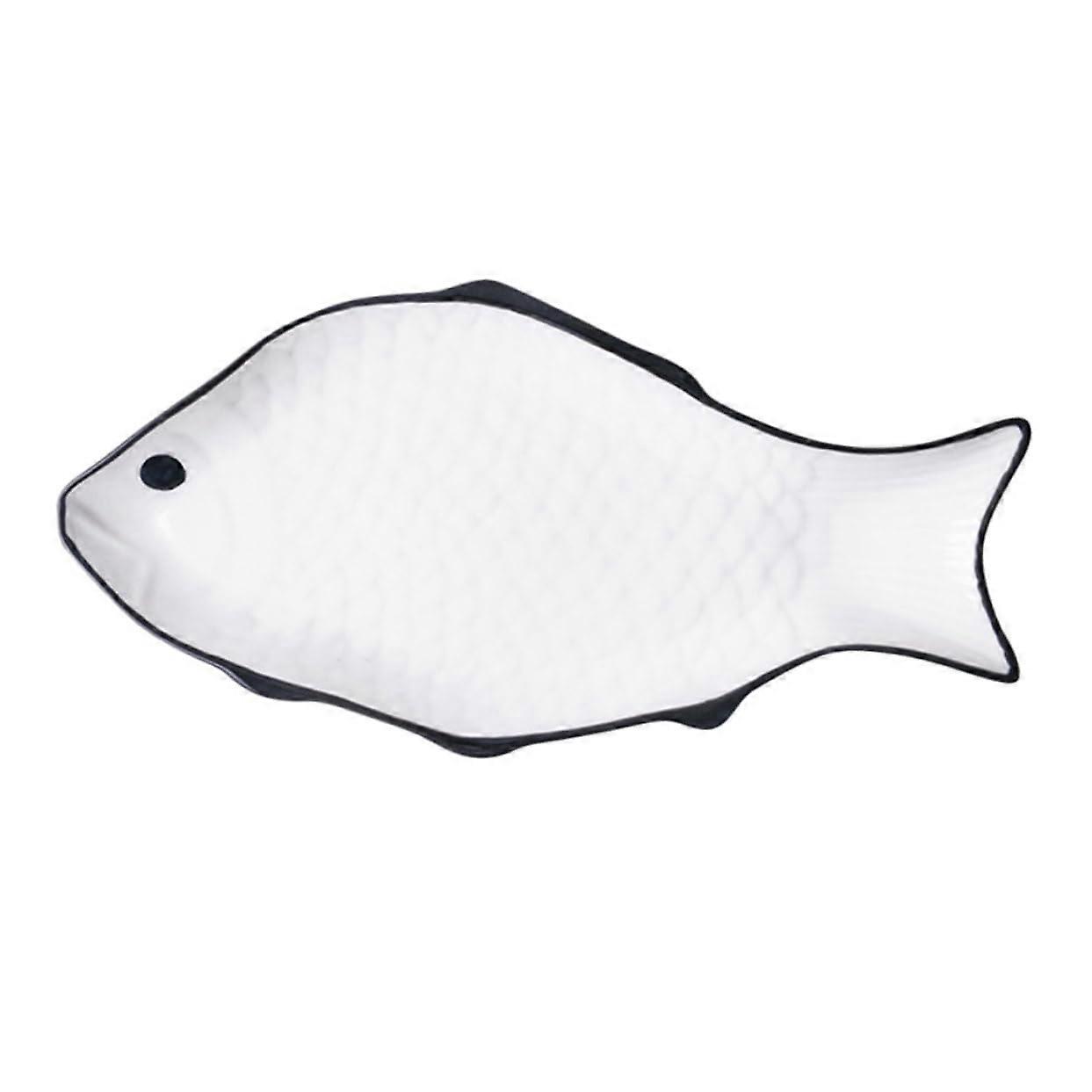Ceramic Fish Steaming Plate Unique FishShaped Design Durable Easy Clean for Seafood Serving